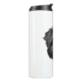 Affenpinscher Black Dog Thermosbecher (Nach links gedreht)