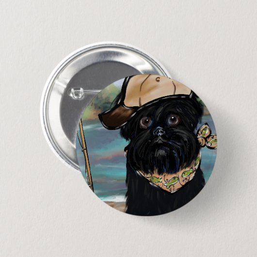 Affenpinscher Button (Vorne & Hinten)