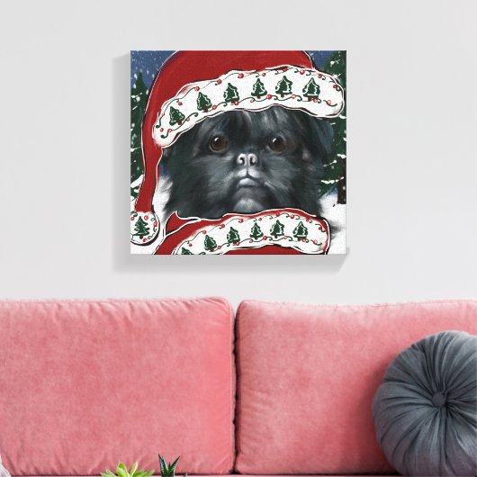 Affenpinscher Canvas Print Leinwanddruck (Insitu (Wohnzimmer))