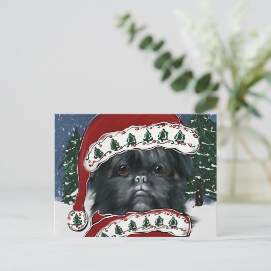 Affenpinscher Canvas Print Postkarte (Stehend Vorderseite)