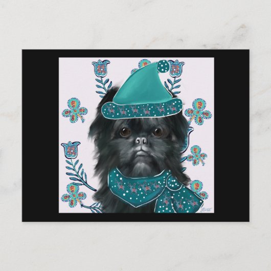 Affenpinscher Canvas Print Postkarte (Vorderseite)