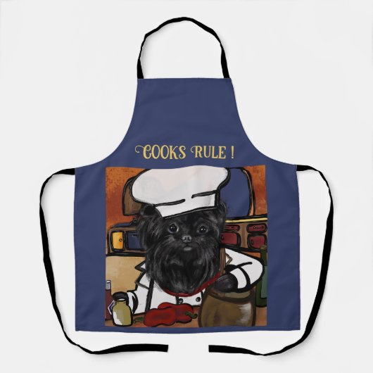 Affenpinscher Chef     Schürze (Vorderseite)