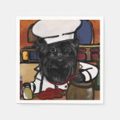 Affenpinscher Chef Serviette (Vorderseite)
