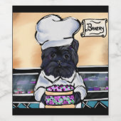 Affenpinscher Chef Weinetikett (Einzelnes Label)