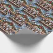 Affenpinscher Christmas Market Hot Cocoa Holiday Geschenkpapier (Ecke)