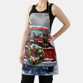 Affenpinscher Christmas Red Truck Holiday Schürze (InSitu)