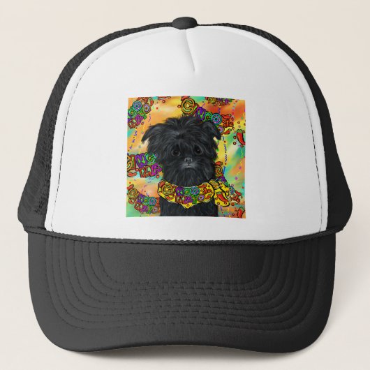 Affenpinscher Cinco de Mayo Truckerkappe (Vorderseite)