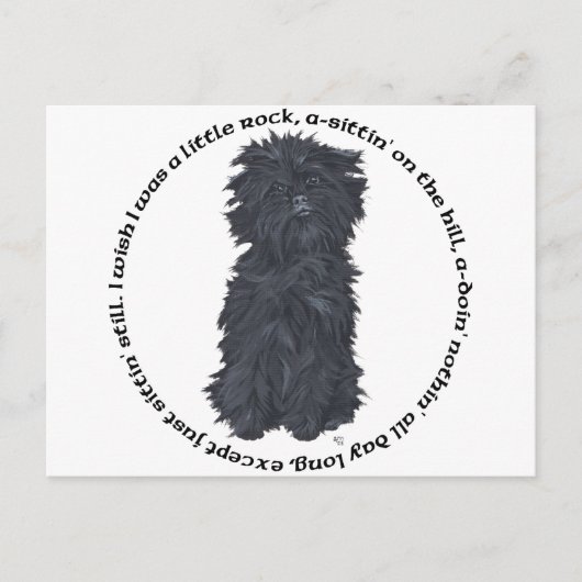 Affenpinscher Ditty Postkarte (Vorderseite)
