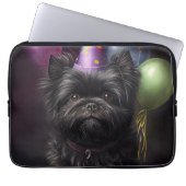 Affenpinscher Dog Birthday Balloons Laptopschutzhülle (Vorderseite)