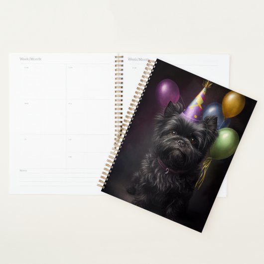 Affenpinscher Dog Birthday Balloons Planer (Anzeige)