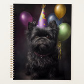 Affenpinscher Dog Birthday Balloons Planer (Vorderseite)