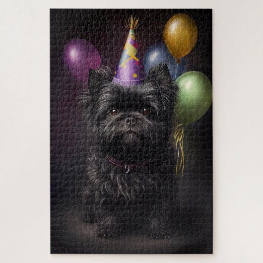 Affenpinscher Dog Birthday Balloons Puzzle (Vertikal)