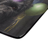 Affenpinscher Dog Birthday Balloons Schneidebrett (Ecke)