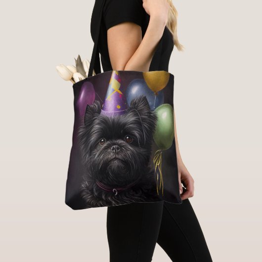 Affenpinscher Dog Birthday Balloons Tasche (Von Nahem)