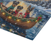 Affenpinscher Dog Christmas Boat Holiday Schneidebrett (Ecke)
