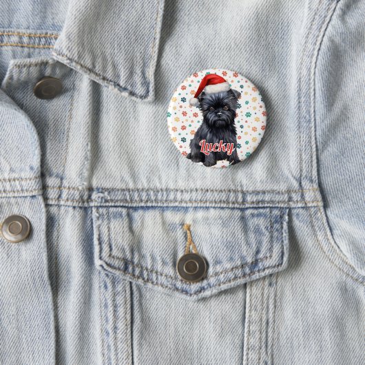 Affenpinscher Dog Christmas Button (Beispiel)