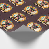 Affenpinscher Dog Colorful Geschenkpapier (Ecke)