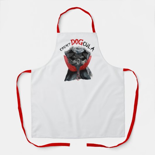 Affenpinscher Dog Funny Halloween Vampire Schürze (Vorderseite)