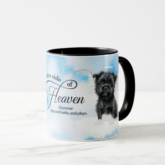 Affenpinscher Dog in Heaven Personalized Memorial Tasse (VorderseiteRechts)