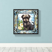 Affenpinscher Dog Leinwanddruck (Insitu (Holzboden))