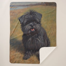 Affenpinscher Dog Ölgemälde Sherpadecke