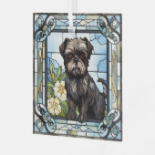 Affenpinscher Dog Ornament Aus Glas (Vorderseite links)