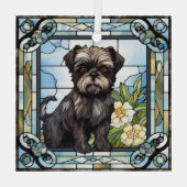 Affenpinscher Dog Ornament Aus Glas (Rückseite)