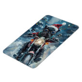 Affenpinscher Dog Riding Motorrad Weihnachten Magnet (Linke Seite)
