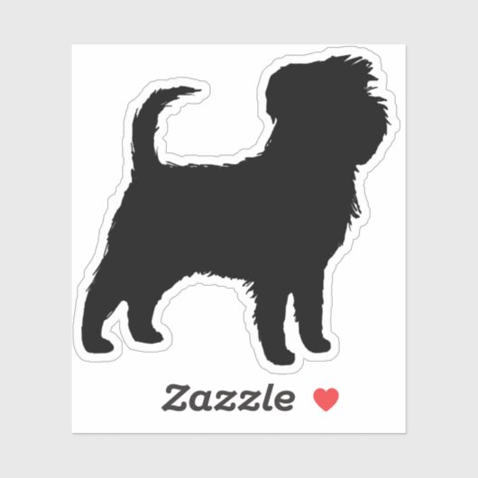 Affenpinscher Dog Silhouette Affen Affie Vinyl Aufkleber (Blatt)