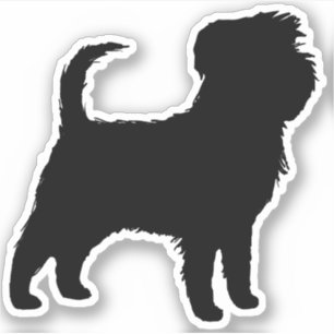 Affenpinscher Dog Silhouette Affen Affie Vinyl Aufkleber
