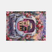 Affenpinscher Dog Valentine's Day Fleecedecke (Vorderseite (Horizontal))