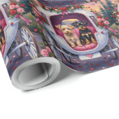 Affenpinscher Dog Valentine's Day Geschenkpapier (Rolleneckpunkt)