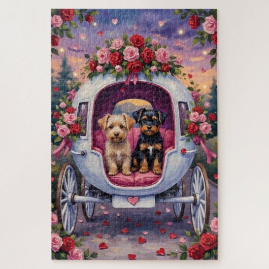 Affenpinscher Dog Valentine's Day Puzzle (Vertikal)