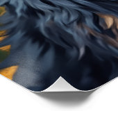 Affenpinscher Dog with Christmas Ornament Poster (Ecke)