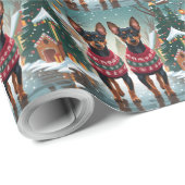 Affenpinscher Dogs Christmas Snow Holiday Geschenkpapier (Rolleneckpunkt)