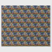 Affenpinscher Dogs Pumpkin Halloween Funny Geschenkpapier (Flach)