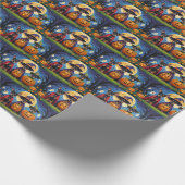 Affenpinscher Dogs Pumpkin Halloween Funny Geschenkpapier (Ecke)