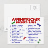 AFFENPINSCHER-Eigentumsrecht 2 Postkarte (Vorne/Hinten)