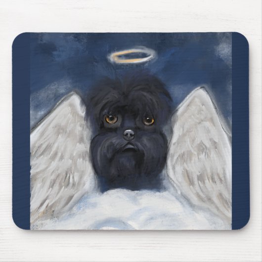 Affenpinscher Engel Mousepad (Vorne)