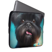 Affenpinscher feiert Geburtstagskuchen Laptopschutzhülle (Vorne Rechts)