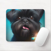 Affenpinscher feiert Geburtstagskuchen Mousepad (Mit Mouse)