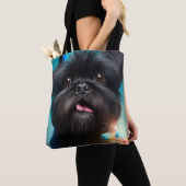 Affenpinscher feiert Geburtstagskuchen Tasche (Von Nahem)