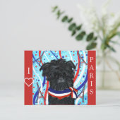 Affenpinscher Feiertagspostkarte (Stehend Vorderseite)