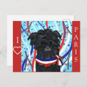 Affenpinscher Feiertagspostkarte (Vorne/Hinten)