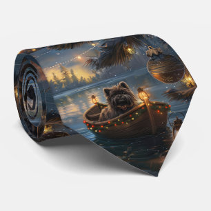 Affenpinscher Festliche Weihnachtsreise Krawatte