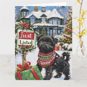 Affenpinscher festlicher Spaß Realtor Christmas Karte
