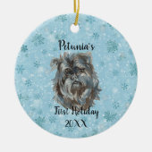 Affenpinscher First Holiday Keramik Ornament (Vorne)