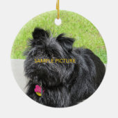 Affenpinscher First Holiday Keramik Ornament (Hinten)