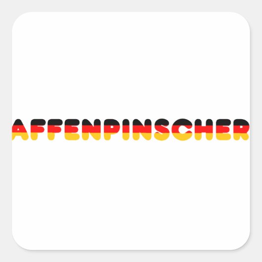 affenpinscher Flagge Quadratischer Aufkleber (Vorderseite)