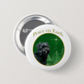 Affenpinscher Frieden Button (Vorne & Hinten)